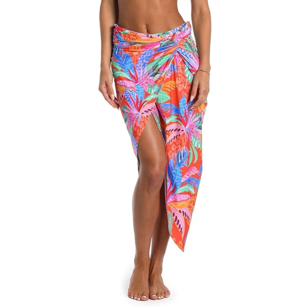 NWT Sunshine 79 Women's Standard Swimsuit Beach Cover Up Pareo Trippy Tropic